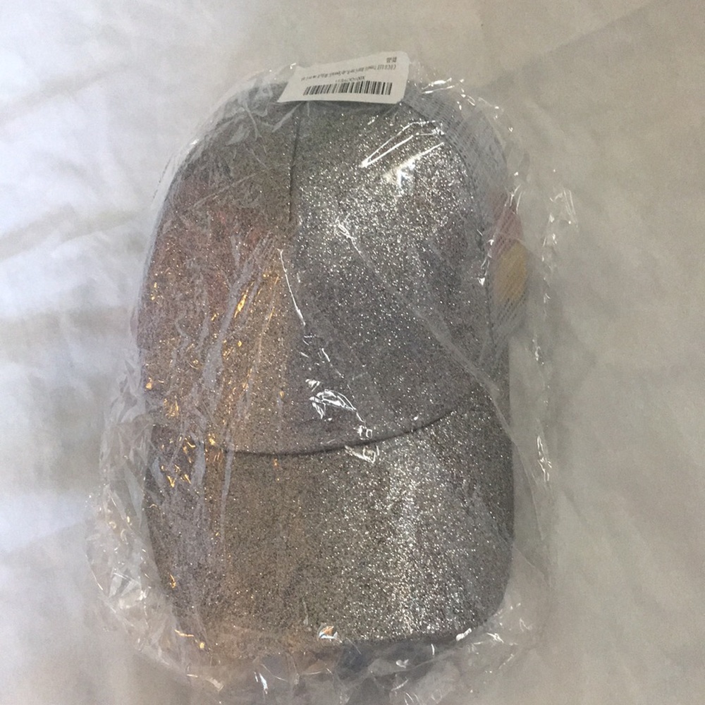Glitter high pony tail hat!